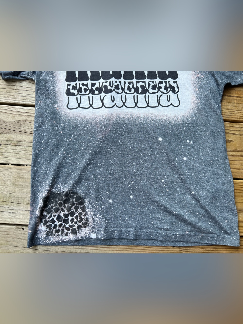 Gildan Softstyle Mama Medium Grey Spotted Short Sleeve T Shirt - Picture 6 of 8